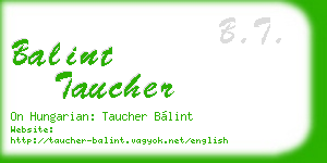 balint taucher business card