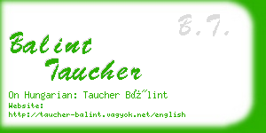 balint taucher business card